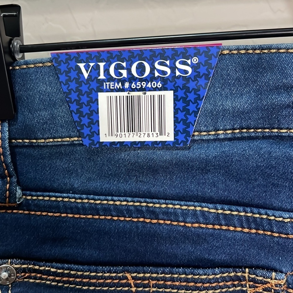 Vigoss Jean Shorts Girls Adjustable Waistband Stretchy Comfy Bermuda The Mid - Picture 5 of 13